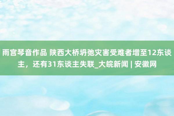 雨宫琴音作品 陕西大桥坍弛灾害受难者增至12东谈主，还有31东谈主失联_大皖新闻 | 安徽网