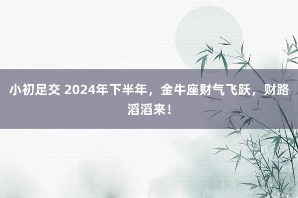 小初足交 2024年下半年，金牛座财气飞跃，财路滔滔来！