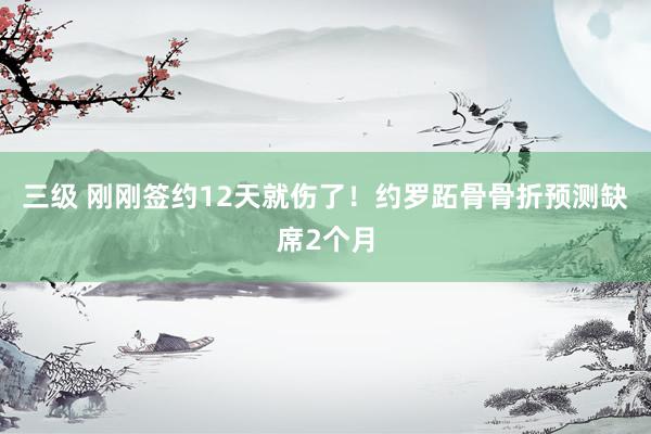 三级 刚刚签约12天就伤了！约罗跖骨骨折预测缺席2个月