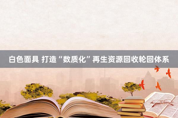 白色面具 打造“数质化”再生资源回收轮回体系