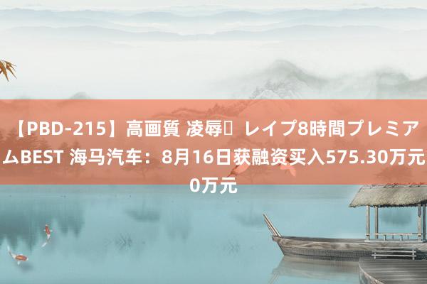 【PBD-215】高画質 凌辱・レイプ8時間プレミアムBEST 海马汽车：8月16日获融资买入575.30万元