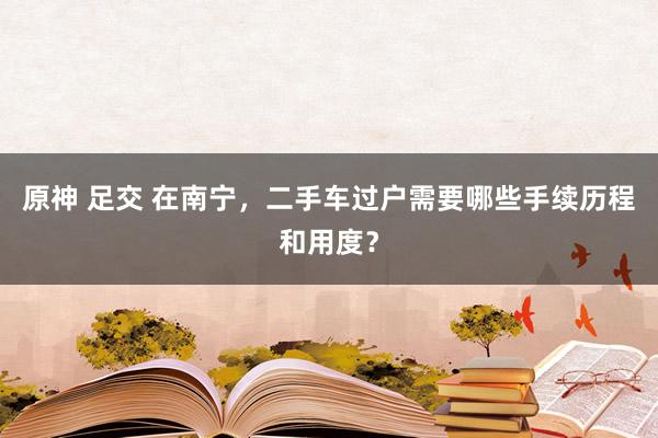 原神 足交 在南宁，二手车过户需要哪些手续历程和用度？